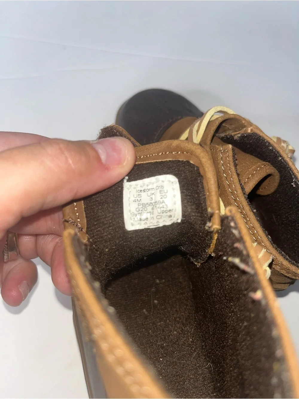 Sperry Baby Boys Brown and Tan Kids Duck Boots size 4
